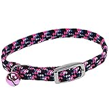 Coastal Pet Products CCP7721NPK Li'l Pals Elasticized Reflective Adjustable Kitten Safety Collar with Bells, Neon Pink