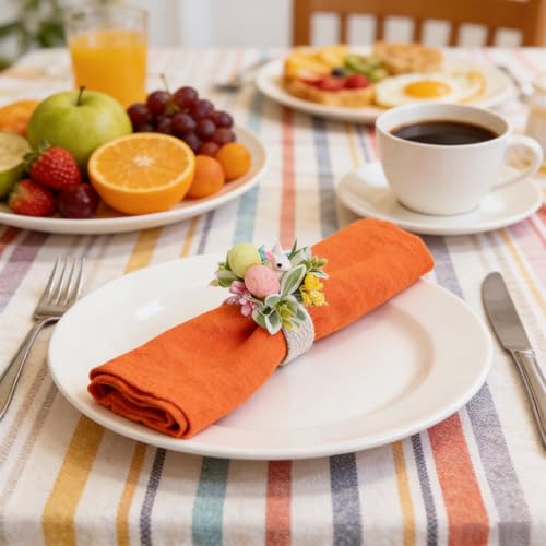 Servilleteros de mesa anticaídas de espuma y yute para cenas con niños 6