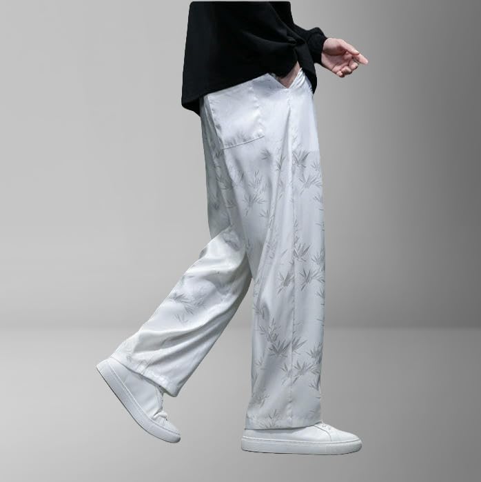 Pantalon style chinois homme coupe ample et droite décontractée - 5