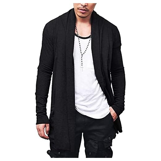 Cardigan Blusa de Frio Sobretudo Masculino – Slim Fitness – Preto G