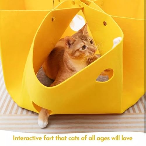 Túnel para gatos interactivo de fieltro con cama nido deformable 4