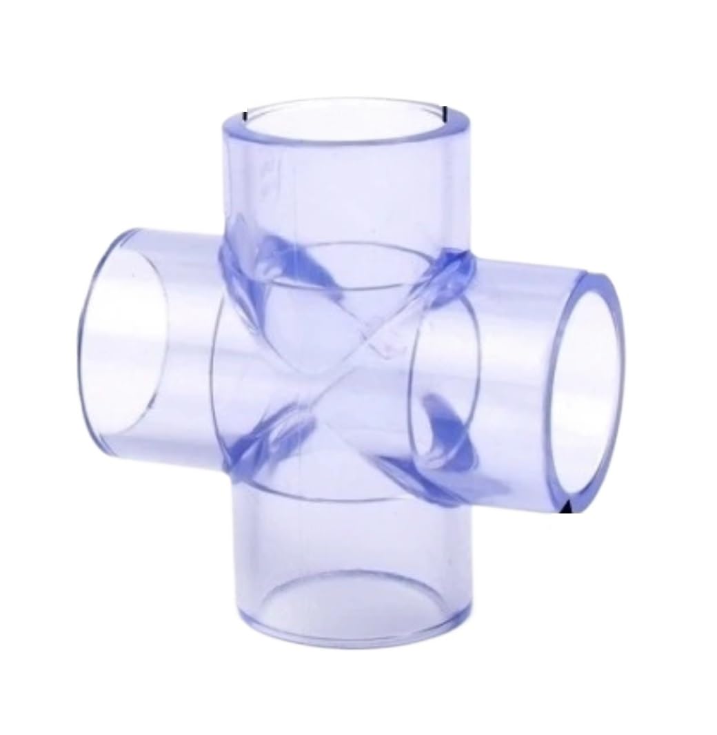 XIANGGUA 20~63mm Transparent UPVC Pipe Connectors Garden Irrigation Tube Joints Aquarium Fish Tank Drainage Pipe Fittings Valve(Light Grey,25mm)