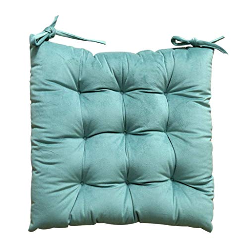 Coussin de chaise de salle à manger matelassé en coton avec sangles de fixation - 2