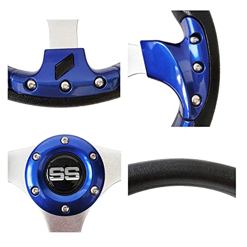 Greenchoosy Golf Cart Steering Wheel Universal 12.5" For Club Car Ds Precedent Ezgo And Yamaha Blue1 #TOP2