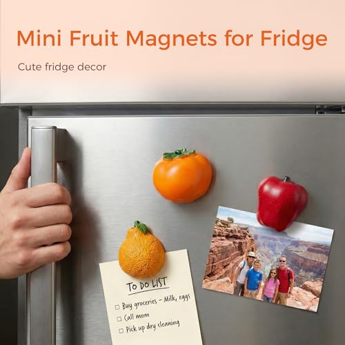 Imanes decorativos 3D de frutas para refrigerador miniatura 4