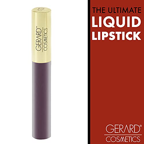 Gerard Cosmetics Hydra Matte Liquid Lipstick - Nourishing Ingredients Moisturizes And Hydrates Lips - Coats Lips With Smooth, Metallic Color - No Flaking Or Smudging - Gravity - 0.085 Oz #TOP6