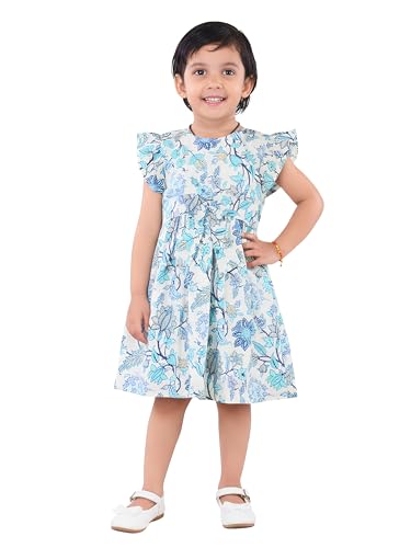 Image of Girls Pure Cotton Soft Frock with Astar, Printed Multicolor for Girl Child
