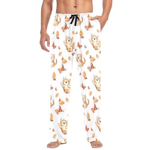 ZZKKO Pajamas Pants for Men Wine Bottle Grape Men's Pajama Bottoms 100% Cotton PJ Pants for Mens S-XXL2