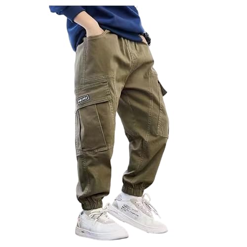 Pantalon Cargo Enfant Garçon Taille Elastique Large 3-16 Ans Pantalon Ample Adolescente Garcon Hiver Chic Pas Cher Confortable Casual Sport Jogging Streetwear...