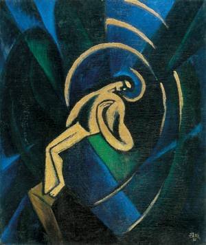 Peinture à l'huile de Janos Schadl Christ 1921 reproduction sur toile 30 x 36 pouces