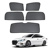 Sonnenschutz Auto Vorhang Für Baby Kinder Haustiere Sonnenblende Für Altima/Teana L34 2019-2023 UV Schutz Magnetisch Sonnenschutz Für Autofenster Seitenscheibe Schwarz,5PCS