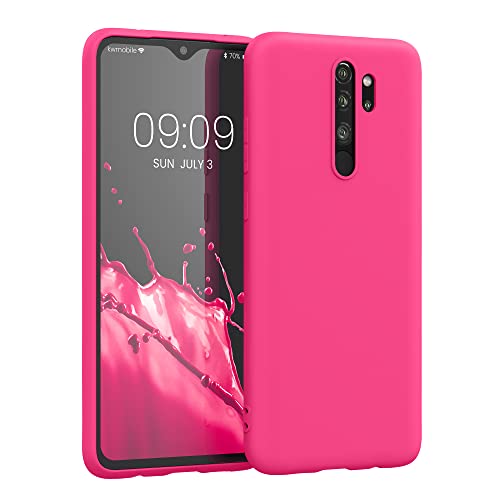 kwmobile Custodia Compatibile con Xiaomi Redmi Note 8 Pro Cover - Back Case per Smartphone in Silicone TPU - Protezione Gommata - rosa shocking