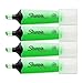 Sharpie Clear View Fluorescent Highlighters, Chisel Tip, Smear Guard Ink (4-Pack, Green)