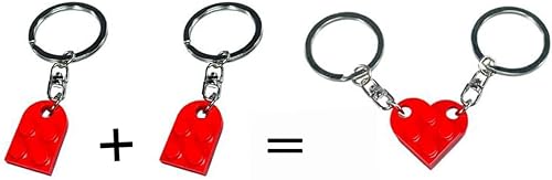 Miniatura 7 de Llavero de ladrillo para mejor amigo, para amistad, pareja, novio, novia, juego de llavero de corazón, día de San Valentín, cumpleaños, llavero para
