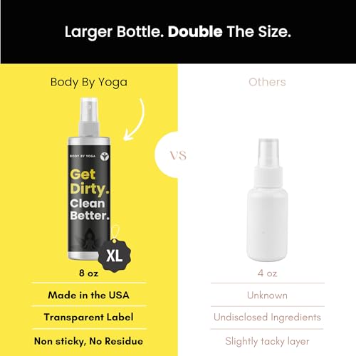 Image of Yoga Mat Cleaner Spray - Spa-Like Scent | Eco-Friendly Formula | Neutralizes Sweat & Odor | Helps Protect Your Mat | 8 oz | Plant-Based, Made in USA | Body By Yoga