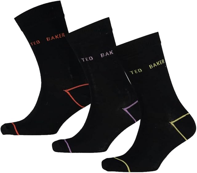 Ted Baker Mens 3 Pack Organic Cotton Socks > One Size UK 7-11 EU 41-46