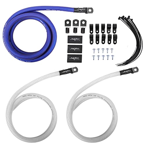 Skar Audio 1/0 Gauge OFC Big 3 Complete Upgrade Electrical Wiring Kit SKBIG3-0GA