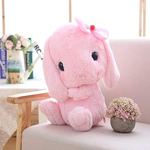 Njbfjhnn 75cm Cute Soft Lop Rabbit Plush Toy Pink Stuffed Plush Rabbit Doll Graduation Birthday Christmas Girl Kids Children Gift pink 22cm Cover