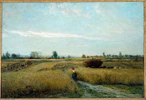 Impression d'affiches Récolte Daubigny Toile Art Portrait Deco 60x90