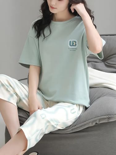 Image of Louis Luxe Womens Korean Night Dress || Full Pyjama Set || Korean Nightsuit || Women Nightwear ||Round Neck Full Sleeve Nightsuit || Loungewear || Everyday Nightdress (ND-18)