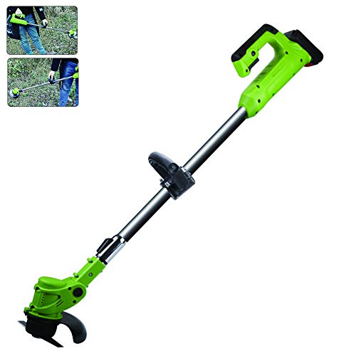 Handheld-Akku-Mäher, Tragbarer 24-V-Lithiumbatteriebetrieb, einziehbarer kabelloser elektrischer Grasschneider Tragbarer Rasenmäher für