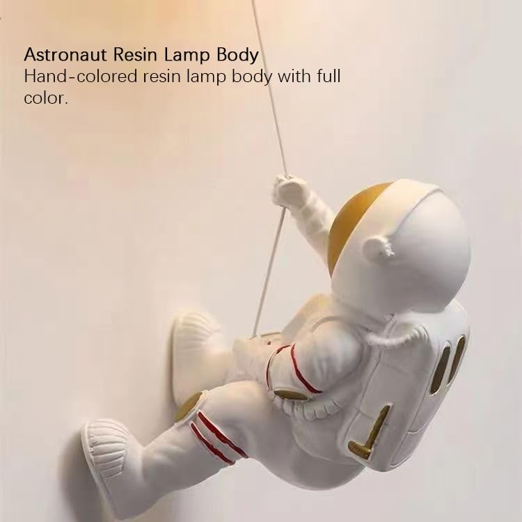 Aplique luna, luz de noche junto a la cama, aplique esférico, lámpara astronauta de dibujos animados, aplique con temperatura de color regulable, adecuado para:habitación infantil, estudio,Earth,15cm
