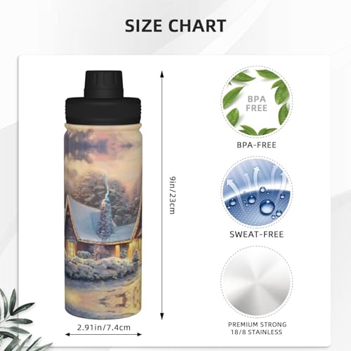 Bouteille d'eau isotherme anti-fuite en acier inoxydable durable