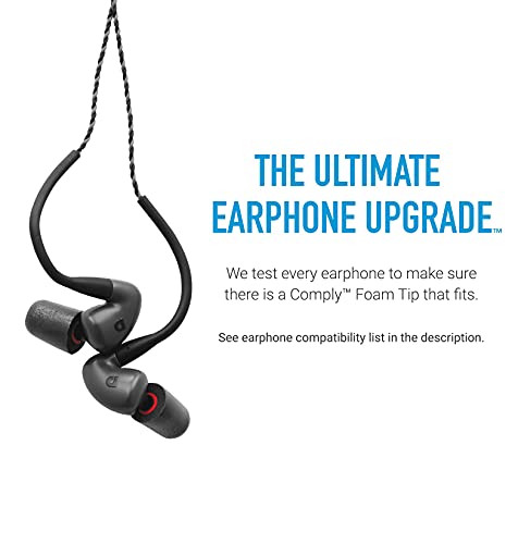 Comply P-Series | Memory Foam Replacement Ear Tips Designed for Etymotic, NuForce, ISOtunes PRO, Q-Jays, & More | Superior Noise Isolation, Ultimate Comfort, Secure Fit | Black, Medium (3 Pairs) by COMPLY - Image 3