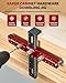Saker Cabinet Hardware Doweling Jig - Cabinet Handle Template Tool for Knobs and Pull - Adjustable Self Centering Punch Locator Precise Woodworking Drill Guide (6.5