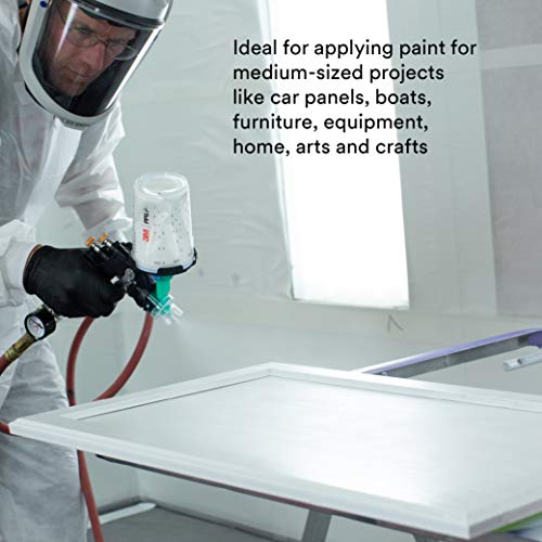 Image of 3M PPS 2.0 Spray Gun Cup, Lids and Liners Kit, 26312, Midi, 13.5 Ounces, 125-Micron Filter, Use for Cars, Furniture, House and More, 1 Paint Cup, 50 Disposable Lids and Liners, 32 Sealing Plugs
