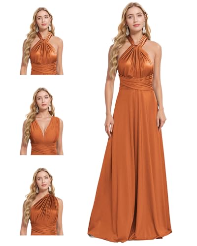 Image of Women's Proaid Convertible Infinity Dress with Bandeau - Multi-Way Long Bridesmaid Dress, Twist Wrap Dress for Weddings
