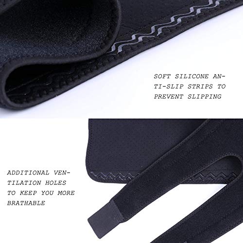 2U2O Compression Thigh Brace-Hamstring Quad-Adjustable Strap,Anti-Slip Silicone Band Support For Muscle Injury Recovery,Upper Thigh&Groin,Pulled Groin Muscle,Quadricep,Cellulite Slimmer-Men,Women #TOP2