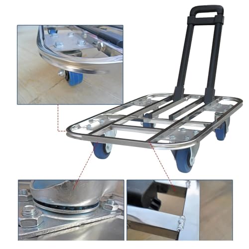 Carretilla de plataforma con ruedas silenciosas de 69x50 cm miniatura 3
