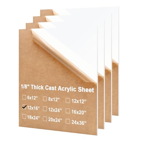 KINLINK 12x16 White Plexiglass Sheets