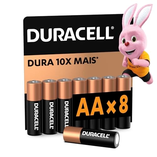 Duracell Pilhas Alcalinas AA Pequena Pack 8 Unidades – Dura até 10x Mais – Ideal para Cont... Duracell Pilhas Alcalinas AA Pequena Pack 8 Unidades – Dura até 10x Mais – Ideal para Cont...