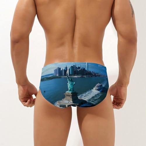 New York City State Mens Swim Briefs Quick Dry Swim Trunk Bikini Underwear Swimsuit2