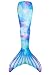 Fin Fun Mermaid Tail Only, Reinforced Tips, NO Monofin, Watercolor Waves, Child 10