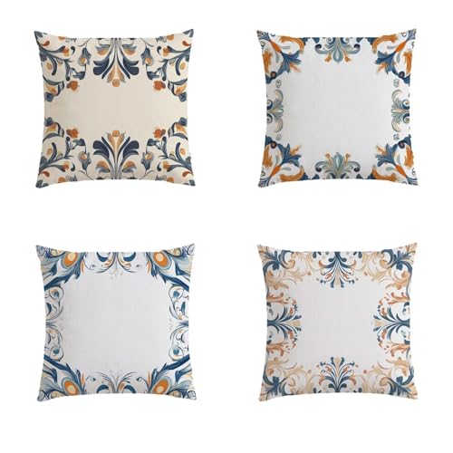 Housse coussin 70x70cm imperméable salon de jardin extérieur carré bleu marine taie S604 - 2