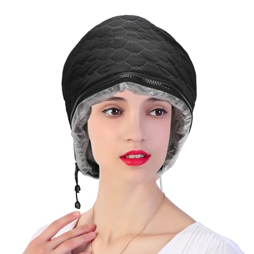 Hair Steamer Cap for Deep Conditioning Electric Heating Cap with 3 Temp Settings, Salon Grade Thermal Hair Treatment Hat for Damaged Hair Repair, Home Spa Use (US Plug, Adjustable Fit) - Thumbnail 5