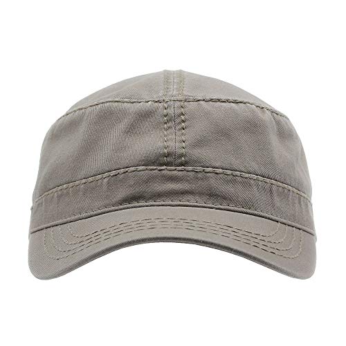 Image of The Vintage Year Heavy Stitching Washed Cotton Cadet Hat - Durable Military Baseball Cap for Men & Women, Outdoor Casual Wear