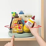 drehteller torte 【360° Flexible Rotation】Die hochwertige Drehwelle ermöglicht es dem Drehplatte, sich reibungslos um 360° zu drehen, selbst wenn er mit schweren Gegenständen beladen ist. Wenn der Drehteller Organizer in einem hohen Schrank platziert wird, können Sie einfach darauf zugreifen, indem Sie den Drehteller drehen.