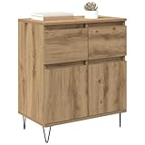 【Caractéristiques pratiques】 Ce buffet a plein d'atouts qui rendent son utilisation super facile. Sa structure solide en bois d'ingénierie avec une belle finition assure sa longévité. Les tiroirs à roulement à billes fonctionnent sans souci et les portes à charnières rendent tout accessible, ajoutant même une touche d'élégance.