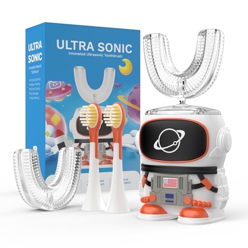 PANDERRY Kids U Shaped Electric Toothbrush with 60s Timer for Ages 2-6