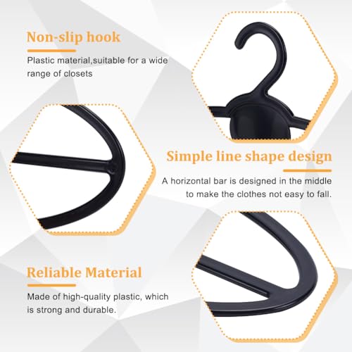 AHANDMAKER 10 Pcs Black Scarf Hanger - Image 3