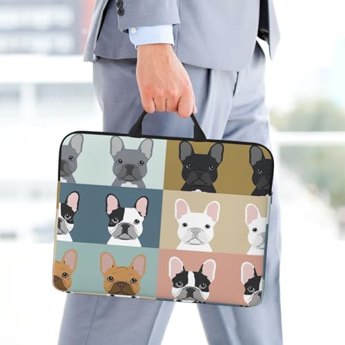 french bulldog 14in Laptop Case Sleeve Bag miniatura 2