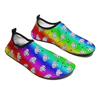 GUPNWQXX Dalmatian Dog Pattern Wading Shoe Non Slip Water Shoes Quick Dry Barefoot Aqua Socks Rain Boots Outdoor Athletic Footwear Unisex