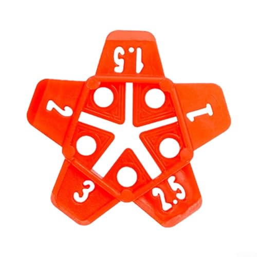 Lot de 300 systèmes de nivellement - Système de nivellement de carrelage - Entretoises 5 en 1 en étoile - Pour joints de 1 à 3 mm avec croix - Aide à la pose professionnelle pour une installation