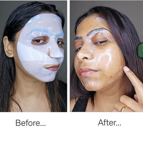 Bee & Beauty Bio Collagen Overnight Mask Pack of 1 | Korean Face Mask For Glass Skin | Sheet Mask For Deep Hydration, Pore minizmizing With Goodness Of Honey