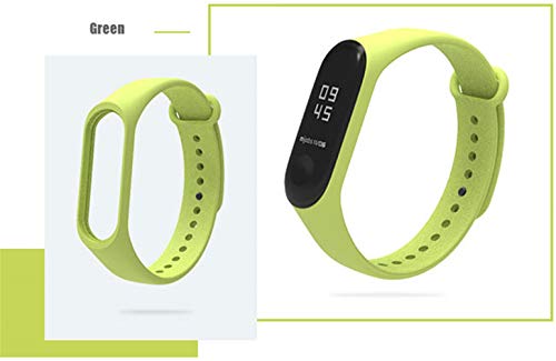 Image of WOW Imagine Premium Matte Silicon Wrist Band Replacement for Xiaomi MI Band 3 - Fresca Green
