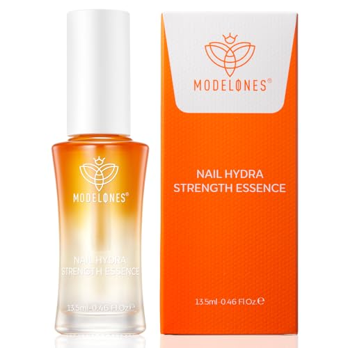 Image of Modelones Nail Strengthener and Growth Scented, Nail Hydra Strength Essence Repair for Damaged Nails, Nail Hardener Extra Strong and Growth Repair Mode Gifts for Women 13.5ml